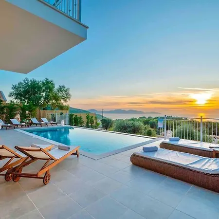 Fiscardo Luxury Stone Suzana ,with Sunset View! 빌라 *