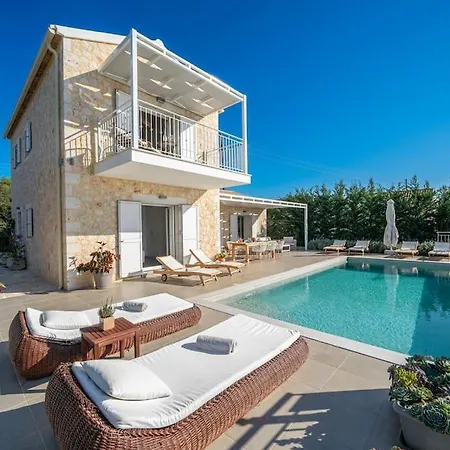 Fiscardo Luxury Stone Suzana ,with Sunset View! 빌라 피스카던