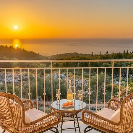 Fiscardo Luxury Stone Suzana ,with Sunset View!