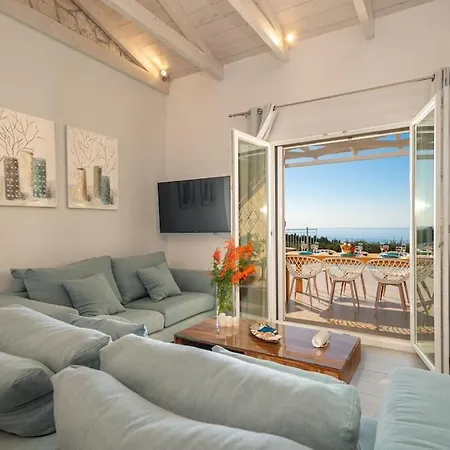 ヴィラ Fiscardo Luxury Stone Suzana ,with Sunset View! *