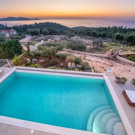 Fiscardo Luxury Stone Suzana ,with Sunset View! ヴィラ *
