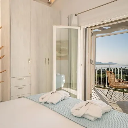 Fiscardo Luxury Stone Suzana ,with Sunset View! 빌라