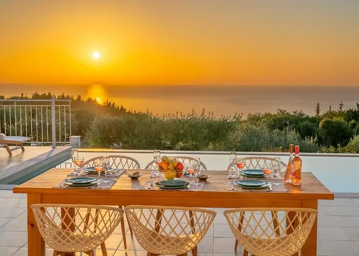 Villa Fiscardo Luxury Stone Suzana ,with Sunset View! *