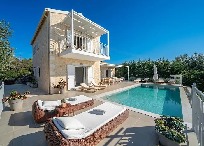 Fiscardo Luxury Stone Suzana ,with Sunset View! Villa Fiskardo
