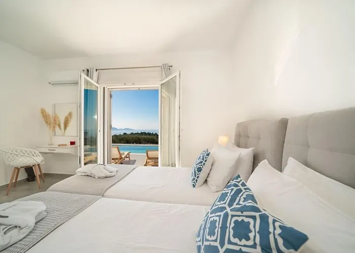Villa Fiscardo Luxury Stone Suzana ,with Sunset View!