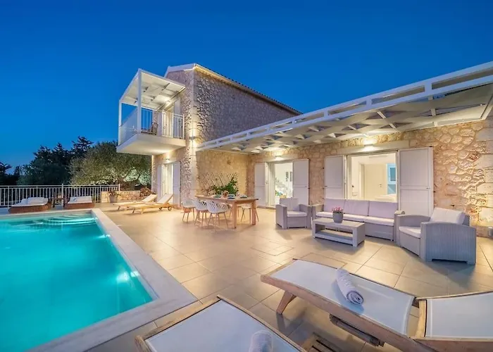 Fiscardo Luxury Stone Suzana ,with Sunset View! Fiskardo