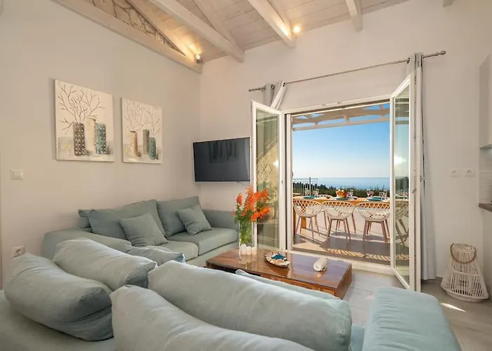 Villa Fiscardo Luxury Stone Suzana ,with Sunset View! *