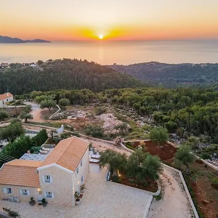 Fiscardo Luxury Stone Suzana ,with Sunset View! Villa